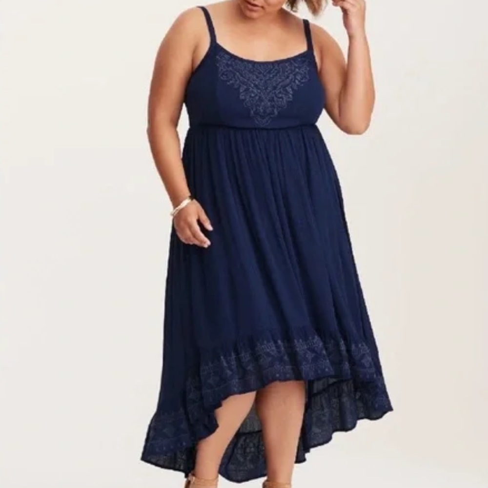 Torrid Navy High-Low Dress
